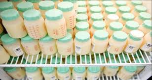 Frozen Pasteurized Donor Human Milk Bottles at Milk Bank